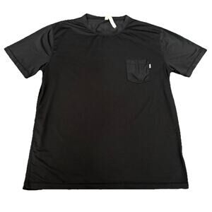 Vuori Tradewind Performance Tee Pocket Shirt XL Mens Black Active Gym Running